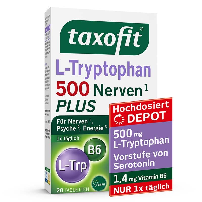 taxofit L-Tryptophan 500 Nerven PLUS 20 St Tabletten