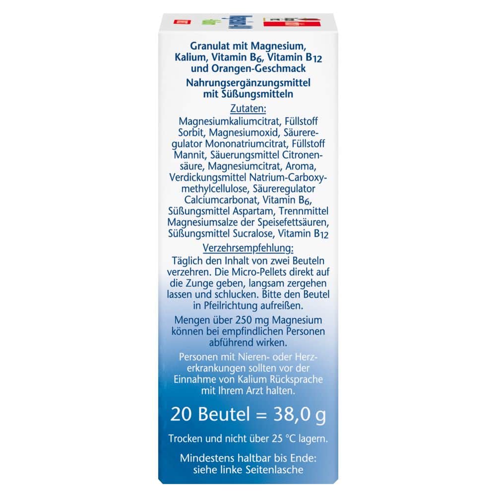 Doppelherz aktiv Magnesium 400 + Kalium 20 St Pellets