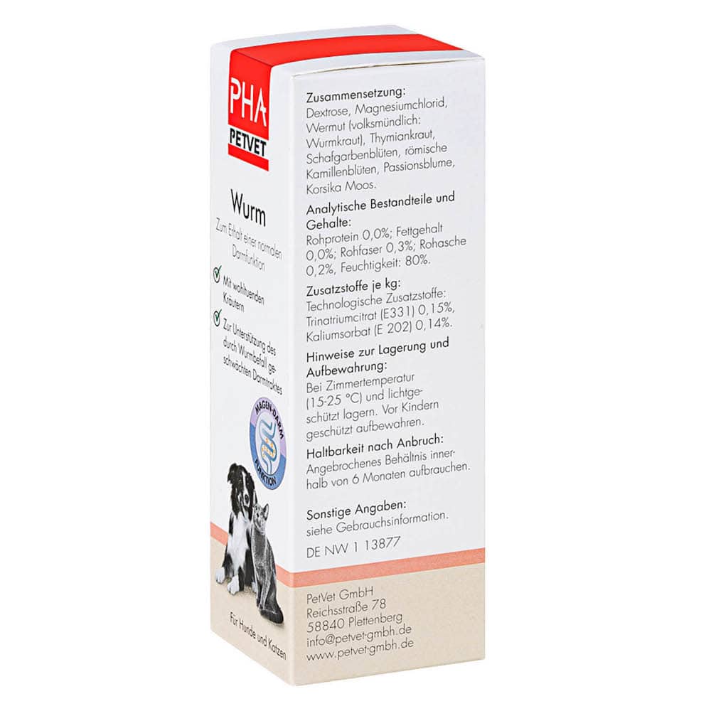 PHA Wurm für Hunde und Katzen 50 ml Tropfen