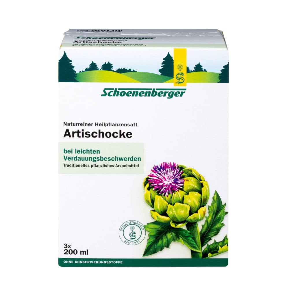 Schoenenberger Artischocke Naturreiner Heilpflanzensaft  3X200 ml Saft