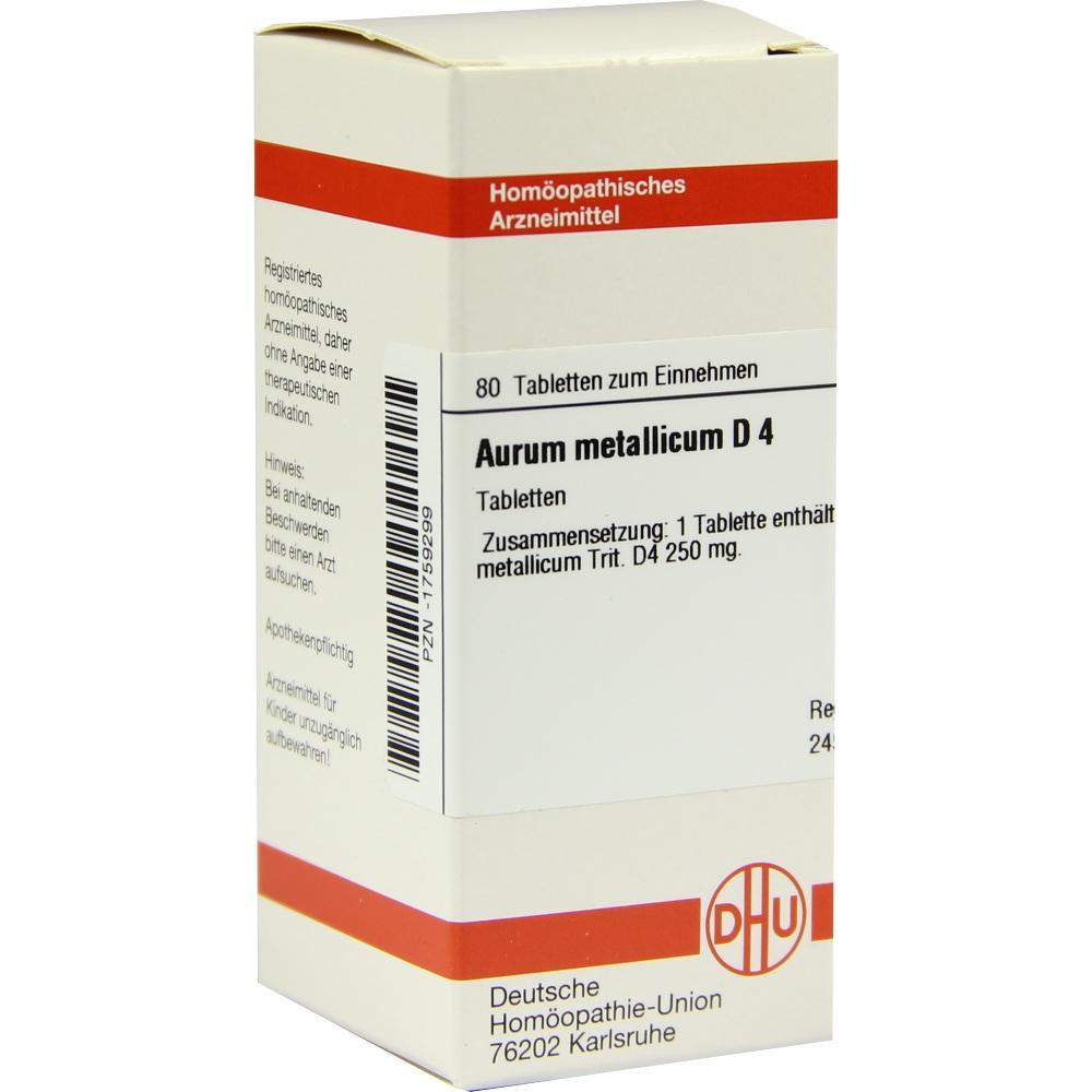 AURUM METALLICUM D 4  80 St Tabletten