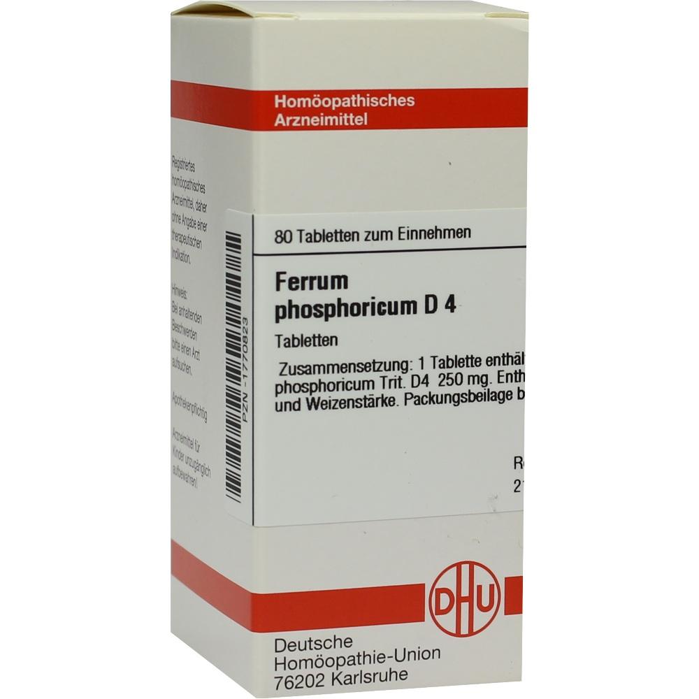 FERRUM PHOSPHORICUM D 4 Tabletten 80 St Tabletten