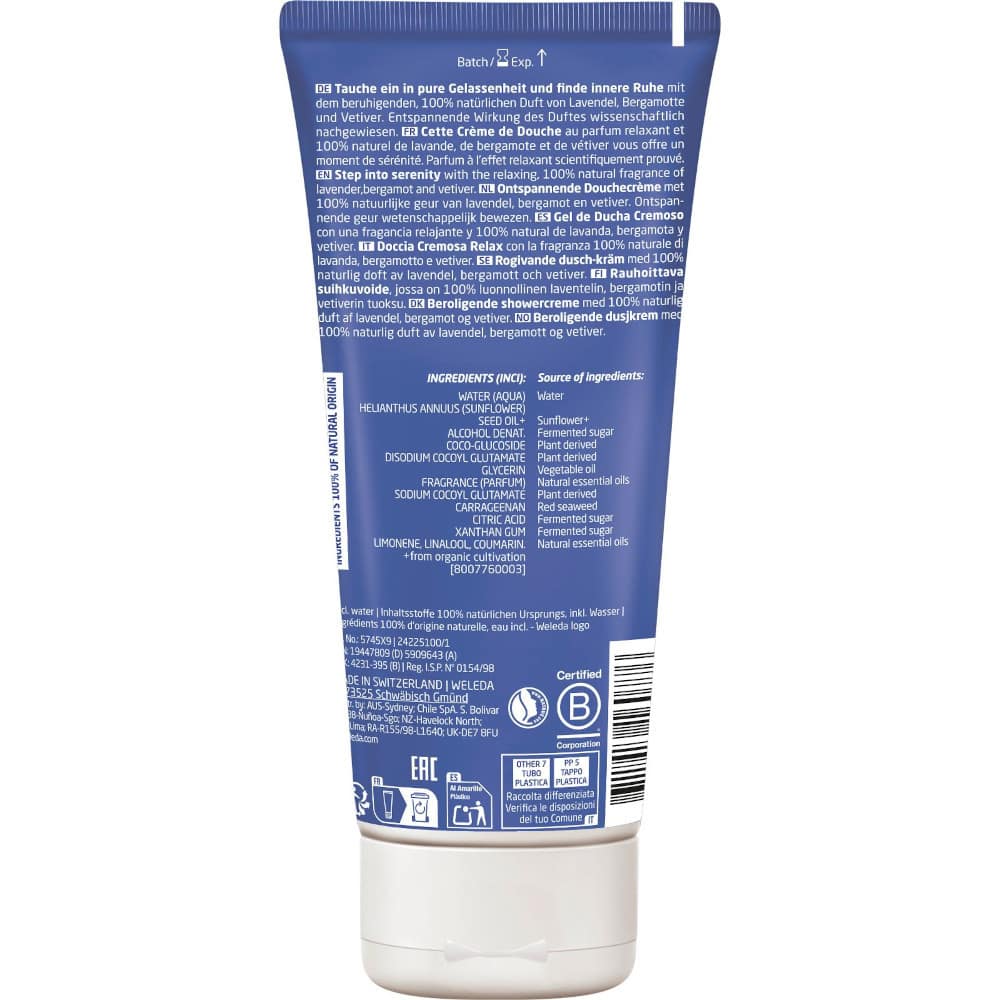 Weleda Relax Shower Cream Lavendel 200 ml Duschgel