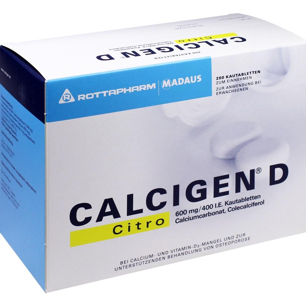 CALCIGEN D Citro 600mg/400 I.E. 200 St Kautabletten