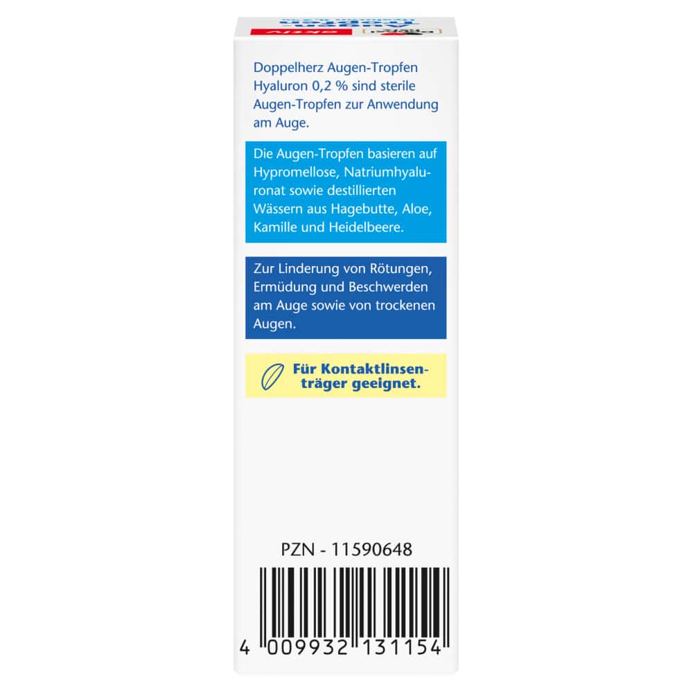 Doppelherz aktiv Augen-Tropfen Hyaluron 0,2% 10 ml Tropfen