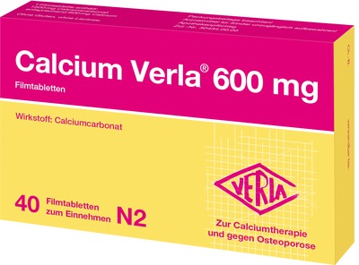 Calcium Verla 600mg 40 St Filmtabletten