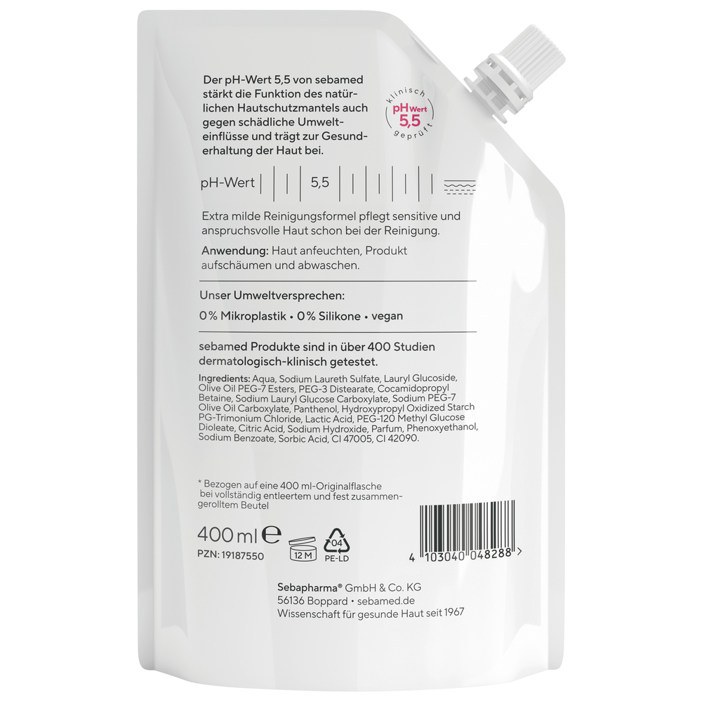 sebamed OLIVEN WASCHEMULSION Nachfüllbeutel 400 ml Emulsion
