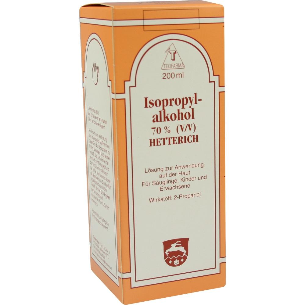 ISOPROPYLALKOHOL 70% V/V Hetterich 200 ml Lösung