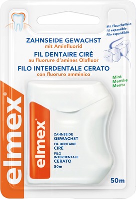 elmex ZAHNSEIDE GEWACHST mit Aminfluorid 50 m