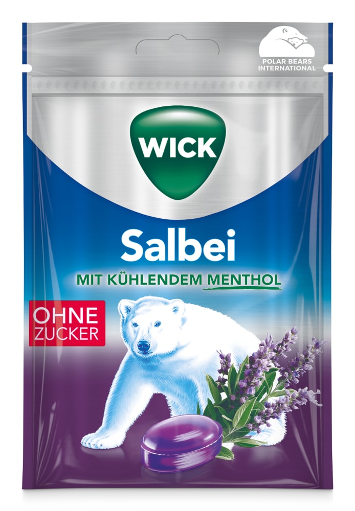 WICK Salbei OHNE ZUCKER 72 g Bonbons