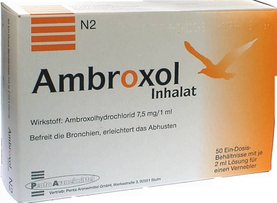 Ambroxol Inhalat 15ml/2ml 50X2 ml Lösung für einen Vernebler