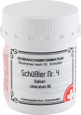 SCHÜSSLER Nr.4 Kalium chloratum D 6 Tabletten 400 St Tabletten