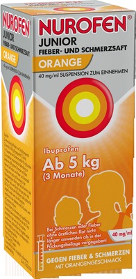 NUROFEN Junior Fiebersaft Orange 40mg/ml 100 ml Suspension zum Einnehmen