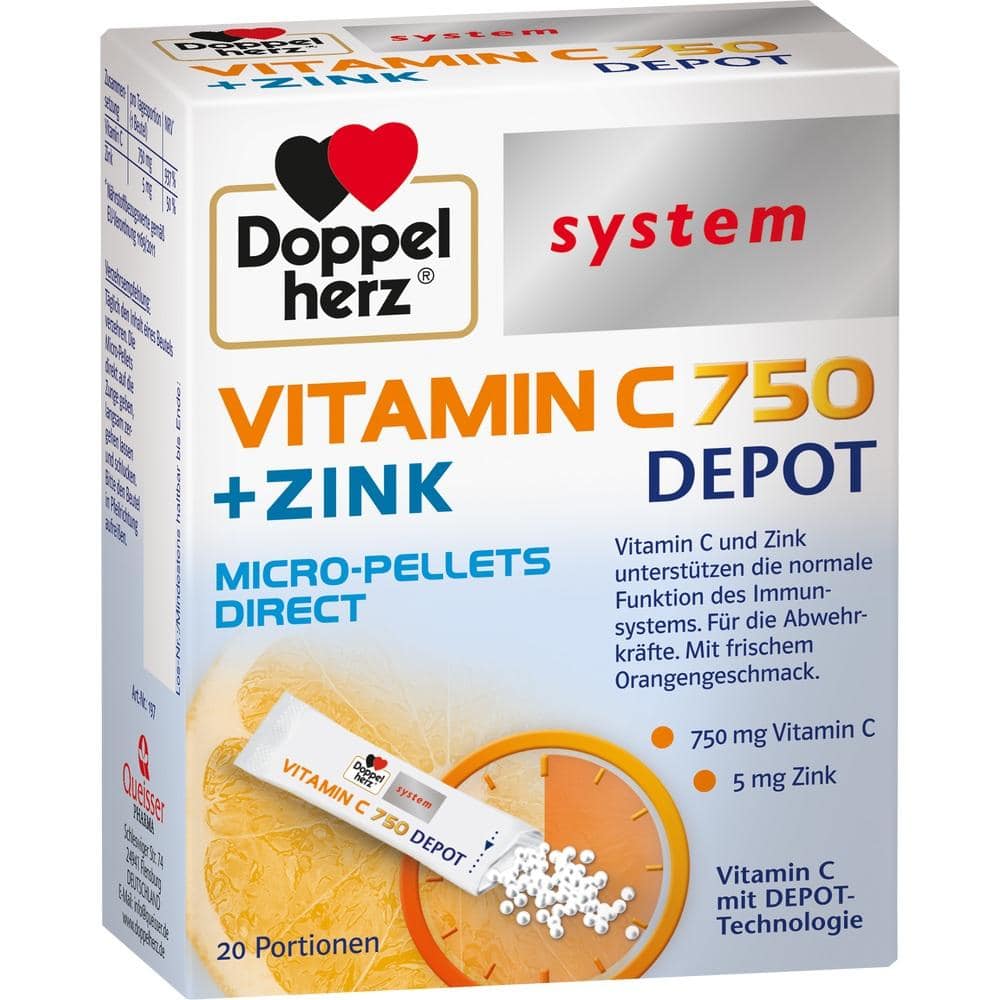 Doppelherz system Vitamin C 750 + ZINK   20 St Pellets