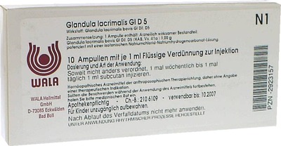 GLANDULA LACRIMALIS GL D 5 Ampullen 10X1 ml Ampullen