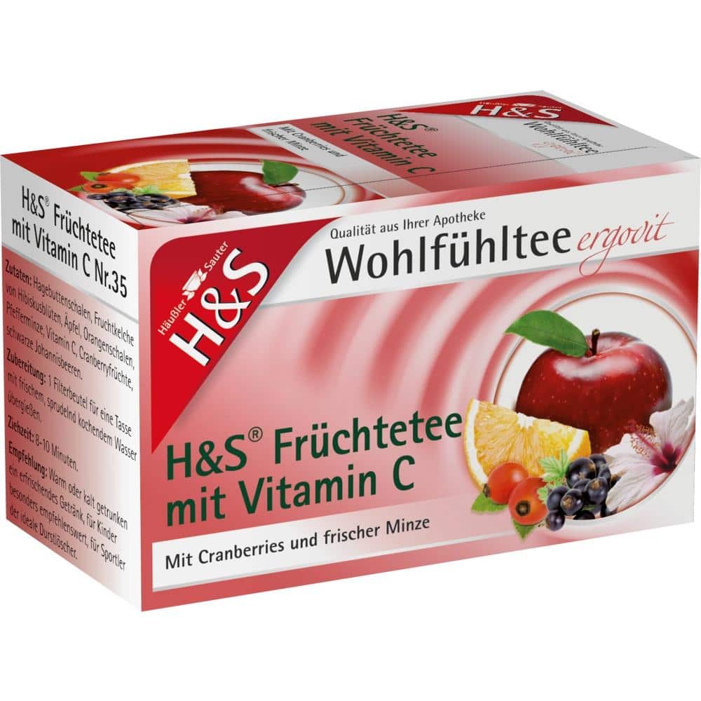 H&S Wohlfühltee Früchtetee mit Vitamin C 20X2.7 g Filterbeutel