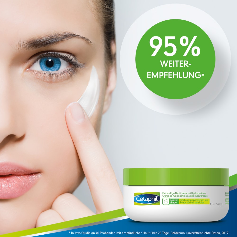 Cetaphil Reichhaltige Nachtcreme mit Hyaluronsäure 48 g Nachtcreme