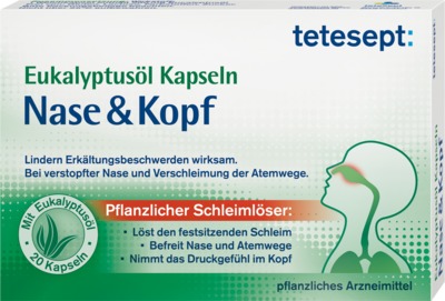 tetesept Eukalyptusöl Kapseln Nase & Kopf 20 St Weichkapseln