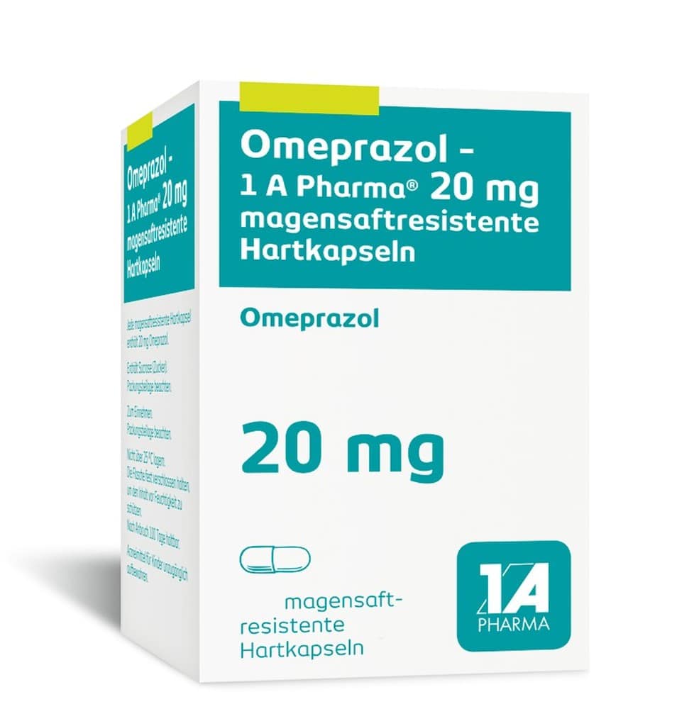 Omeprazol-1A Pharma 20mg 60 St Magensaftresistente Hartkapseln