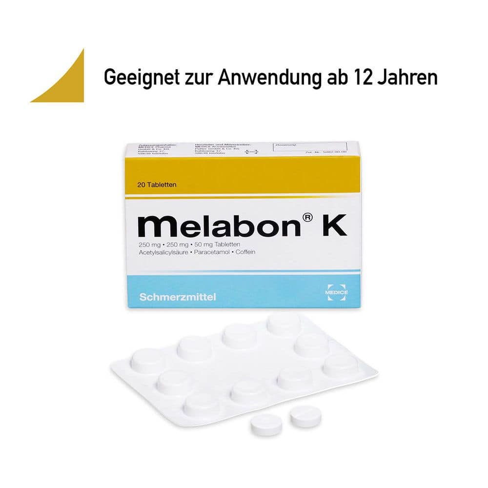 Melabon K bei Kopfschmerzen und Zahnschmerzen 20 St Tabletten