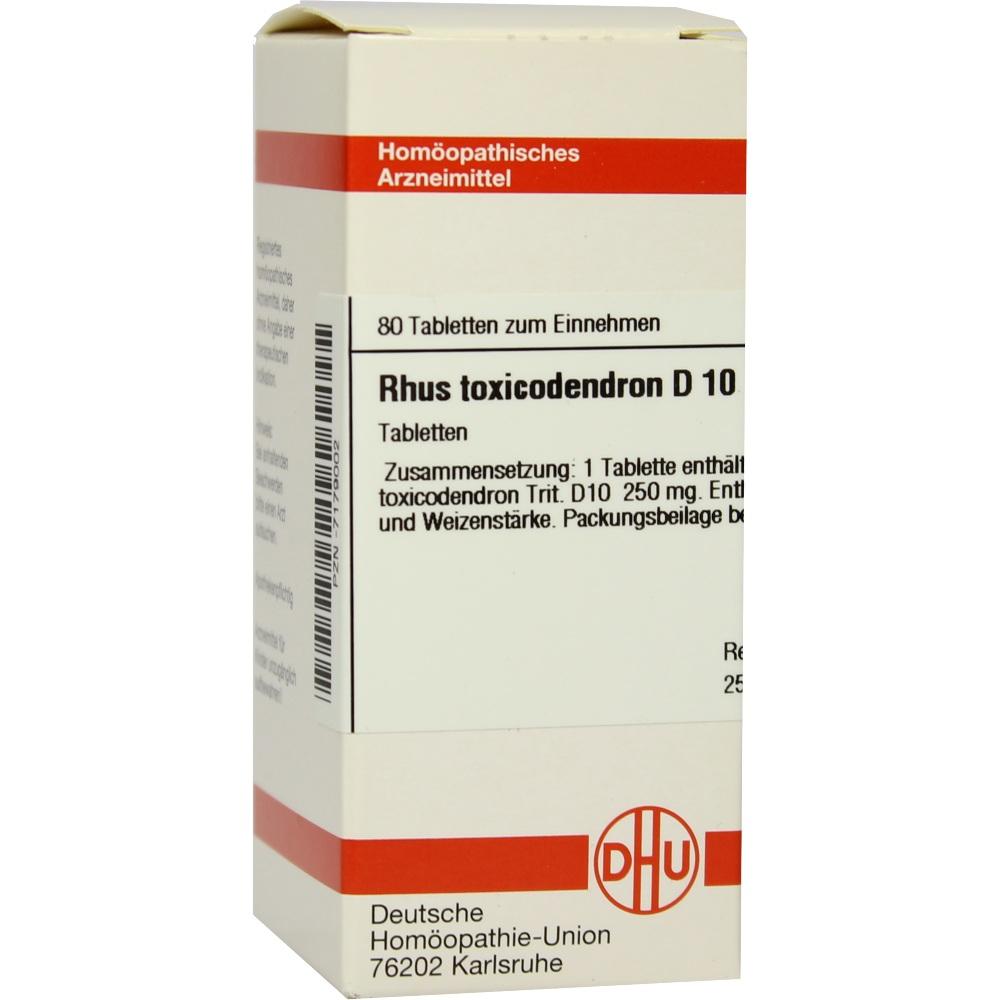 RHUS TOXICODENDRON D 10 Tabletten 80 St Tabletten