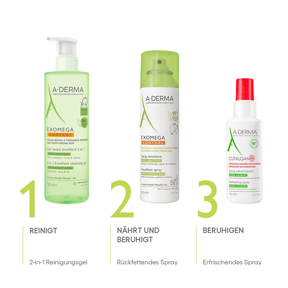 A-DERMA EXOMEGA CONTROL SPRAY RÜCKFETTEND 200 ml Spray