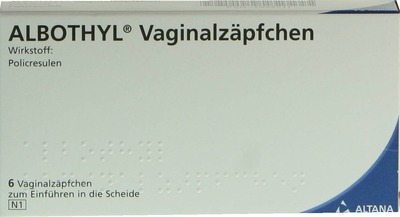Albothyl Vaginalzäpfchen 90mg 6 St Vaginalsuppositorien