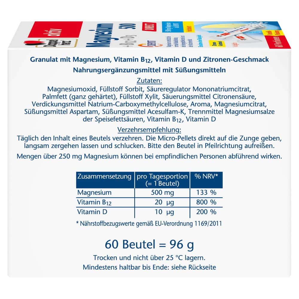 Doppelherz aktiv Magnesium 500 60 St Pellets