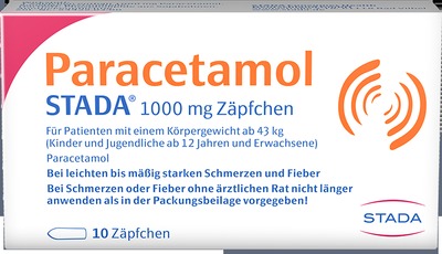 Paracetamol STADA 1000 mg 10 St Suppositorien
