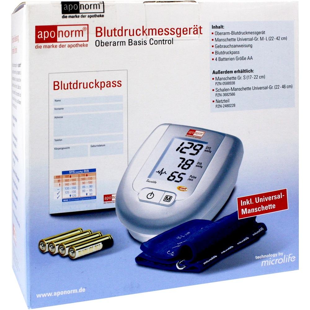 aponorm Oberarm-Blutdruckmessgerät Basis Control Größe M-L 1 St