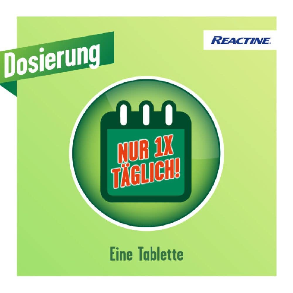 Reactine 21 Allergietabletten mit Cetirizin bei Heuschnupfen und  Allergien