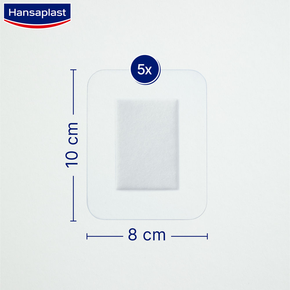 Hansaplast AQUA PROTECT XXL STERILE 8 x 10 cm 5 St Pflaster