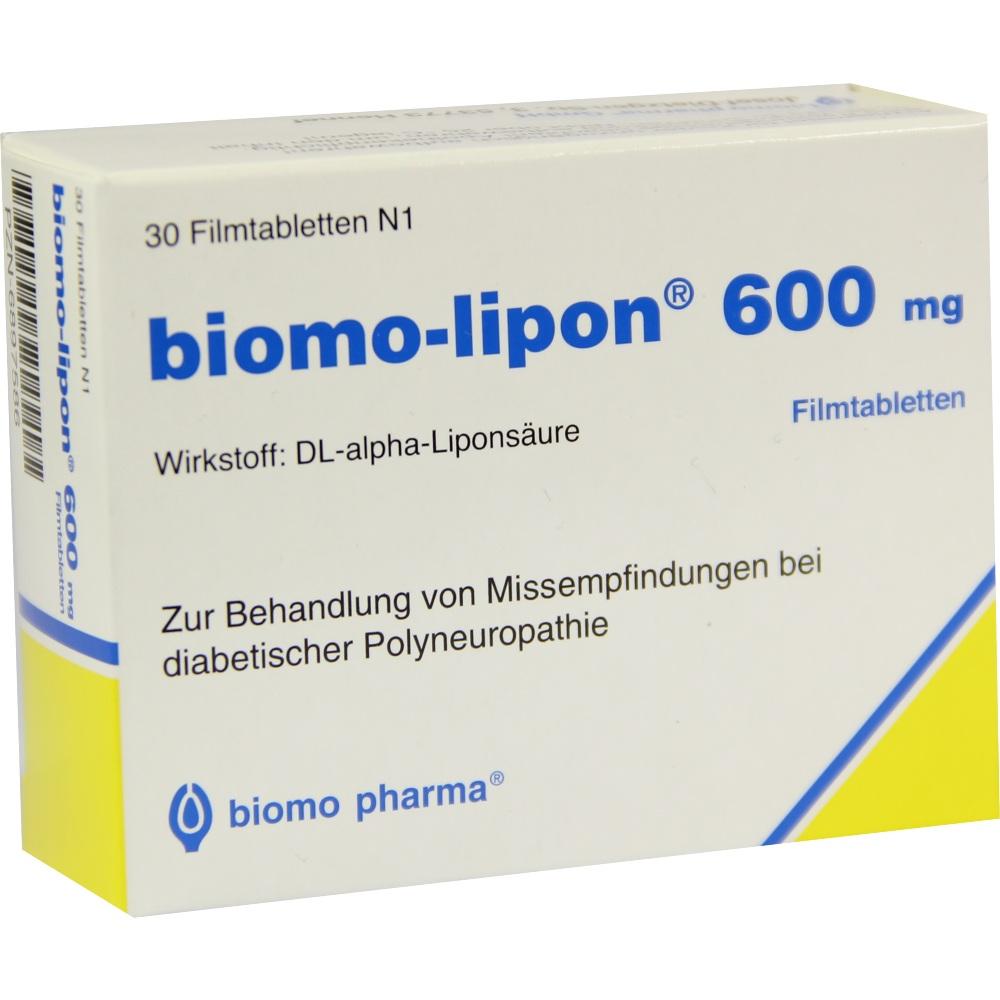 Biomo-lipon 600mg 30 St Filmtabletten