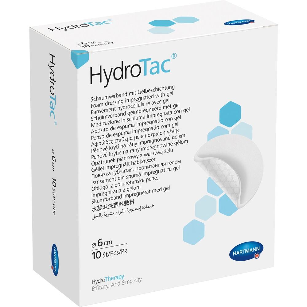 HYDROTAC Schaumverband 6 cm rund steril 10 St Verband
