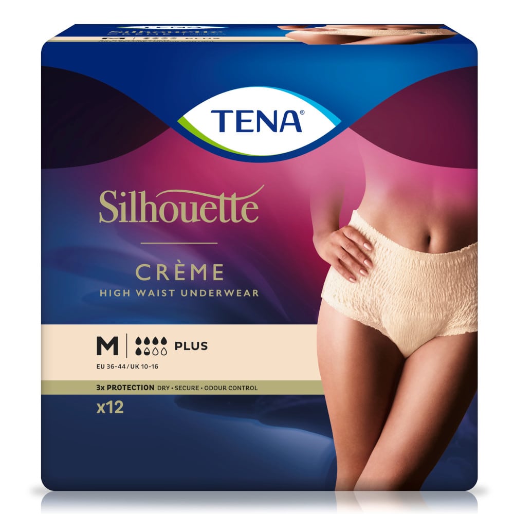 TENA Silhouette CRÈME PLUS M Taillenhohe Pants 4X12 St