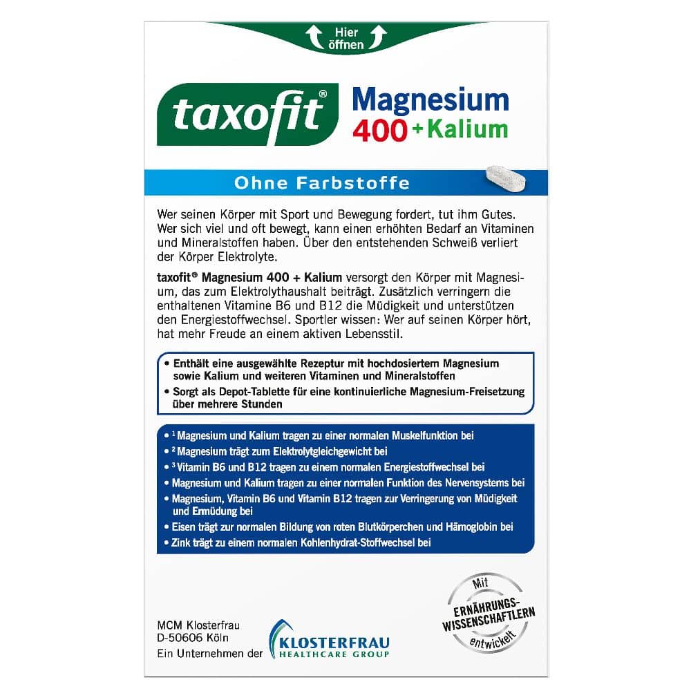 taxofit Magnesium 400 + Kalium 30 St Tabletten