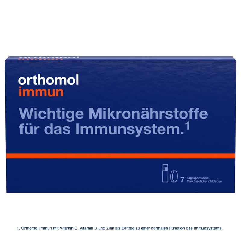 orthomol immun - Mikronährstoffe mit Vitamin C, Vitamin D und Zink - Trinkampullen/Tabletten