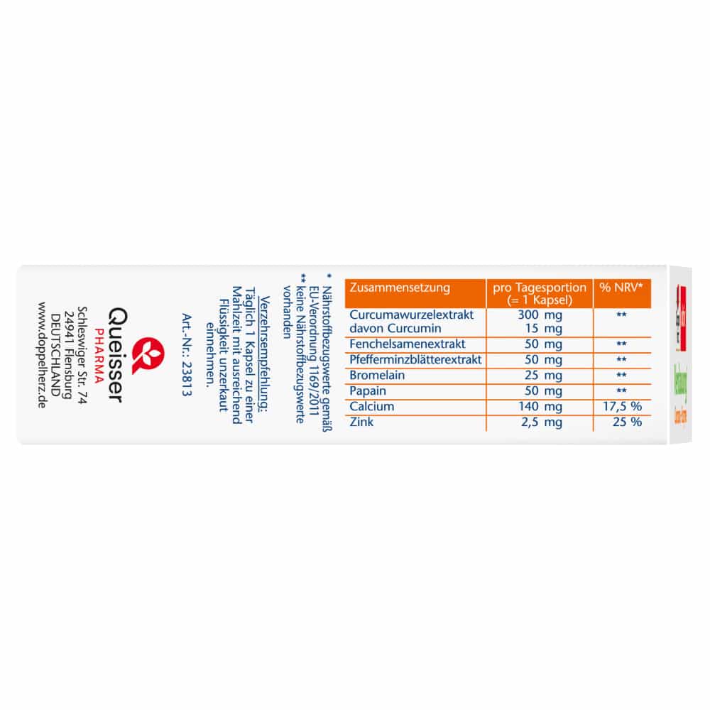 Doppelherz aktiv Verdauung Curcuma + Enzyme 30 St Kapseln