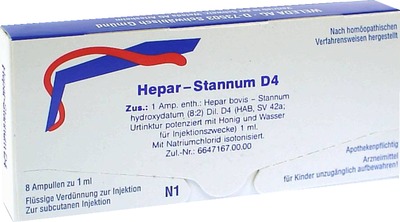 WELEDA HEPAR STANNUM D 4 Ampullen 8 St Ampullen
