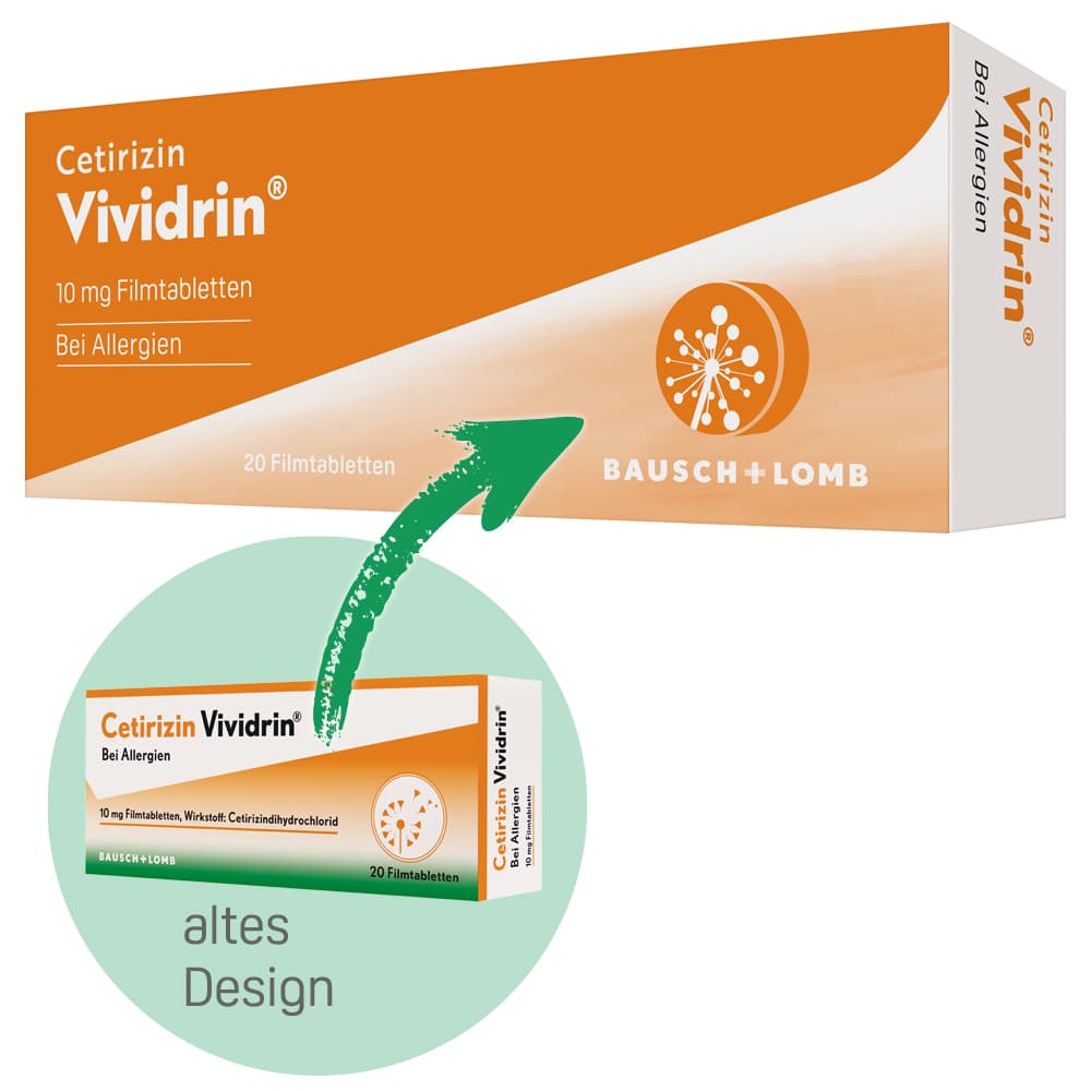 Cetirzin Vividrin - Schnell wirksame Allergietabletten 7 St Filmtabletten