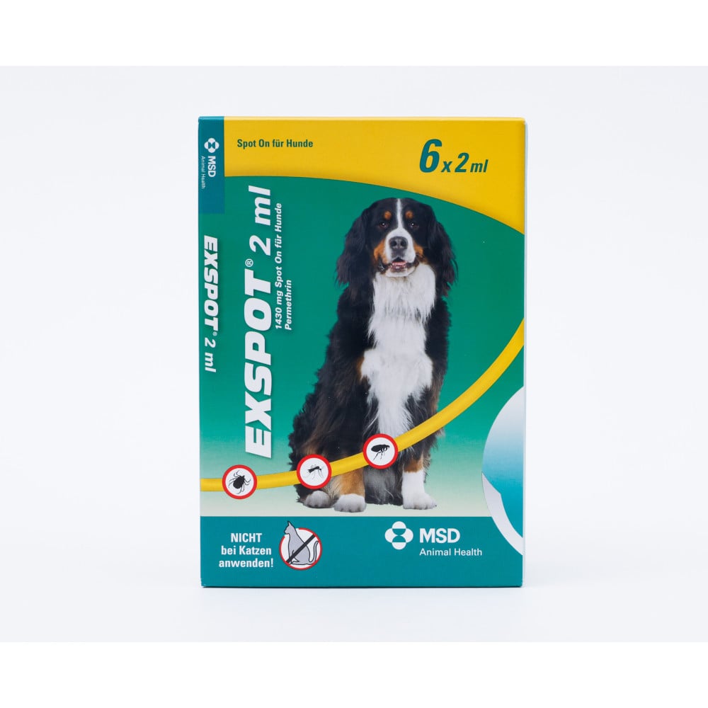 EXSPOT 2 ml Spot On für Hunde 6X2 ml Lösung