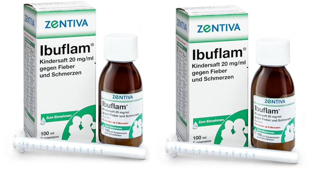 Ibuflam Kindersaft 20 mg/ml Doppelpack 2X100 ml Suspension zum Einnehmen