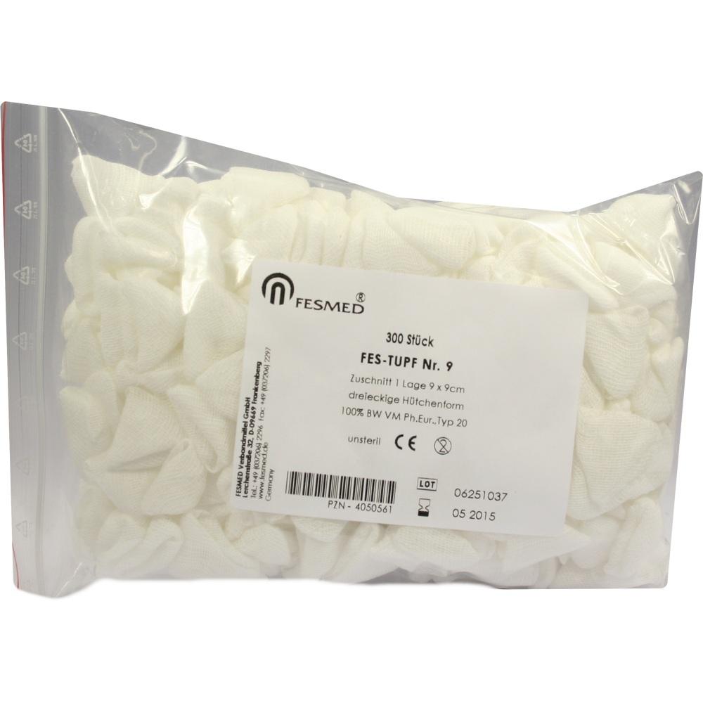 MULLTUPFER FES TUPF Nr.9 unsteril 1Lage 9x9 cm 300 St Tupfer