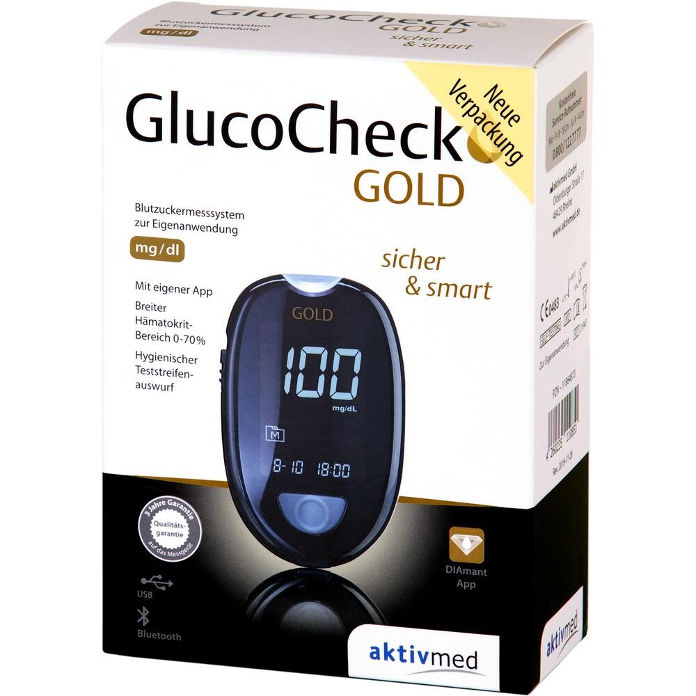GLUCO CHECK GOLD Blutzuckermessgerät Set mg/dl 1 St