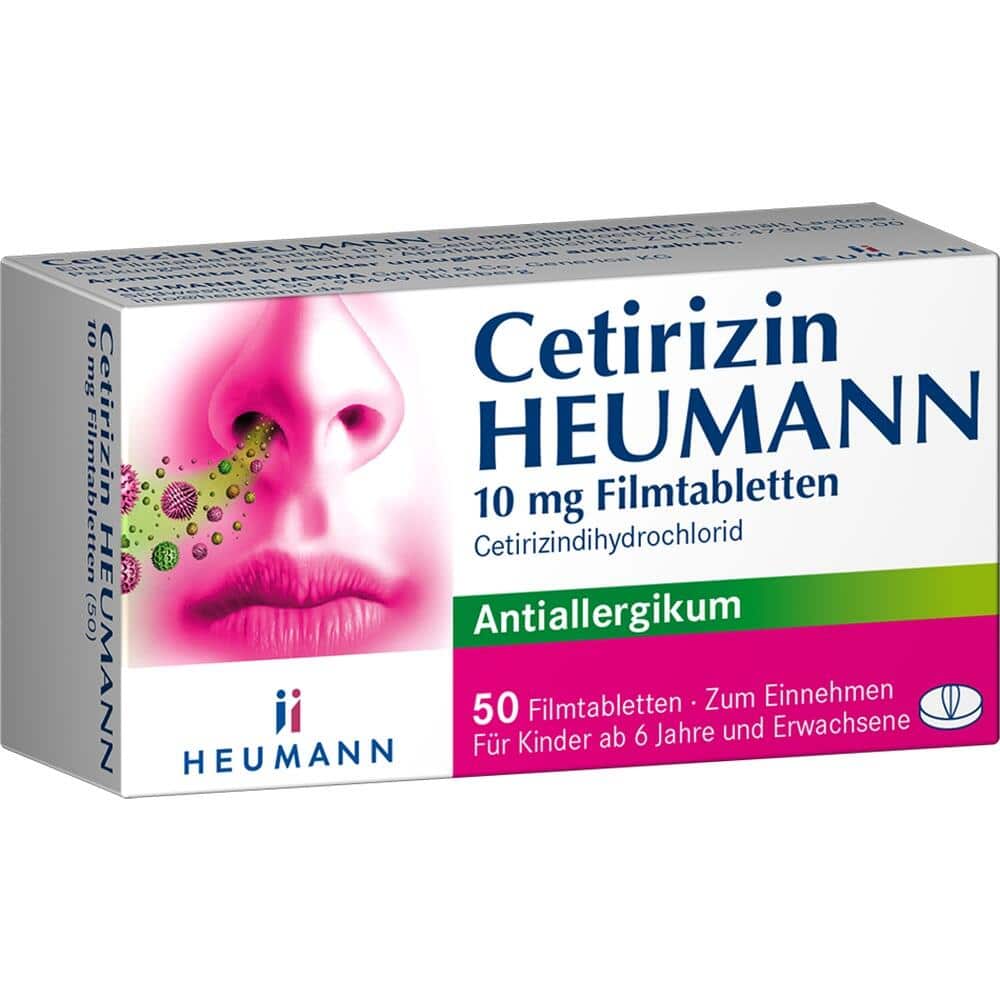 Cetirizin HEUMANN 10mg 50 St Filmtabletten