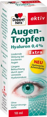 Doppelherz aktiv Augen-Tropfen Hyaluron 0,4% Extra 10 ml Tropfen