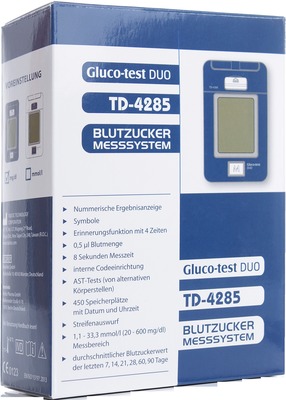 Gluco-test DUO TD-4285 Blutzuckermesssystem mg/dl 1 St