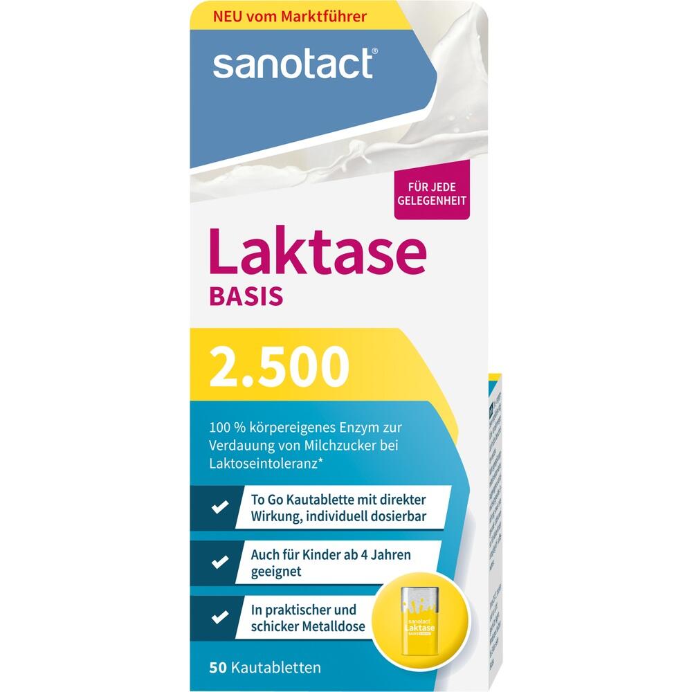 sanotact Laktase BASIS 2.500 50 St Kautabletten