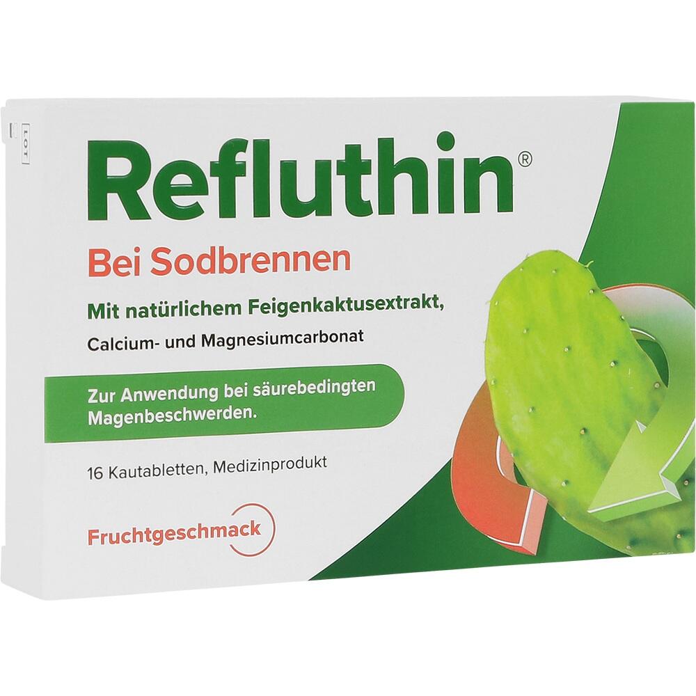 Refluthin bei Sodbrennen Fruchtgeschmack 16 St Kautabletten