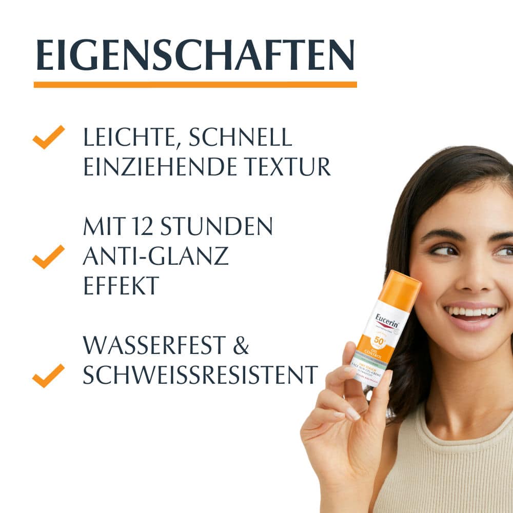 Eucerin OIL CONTROL FACE SUN GEL-CREME LSF 50+ 50 ml Creme